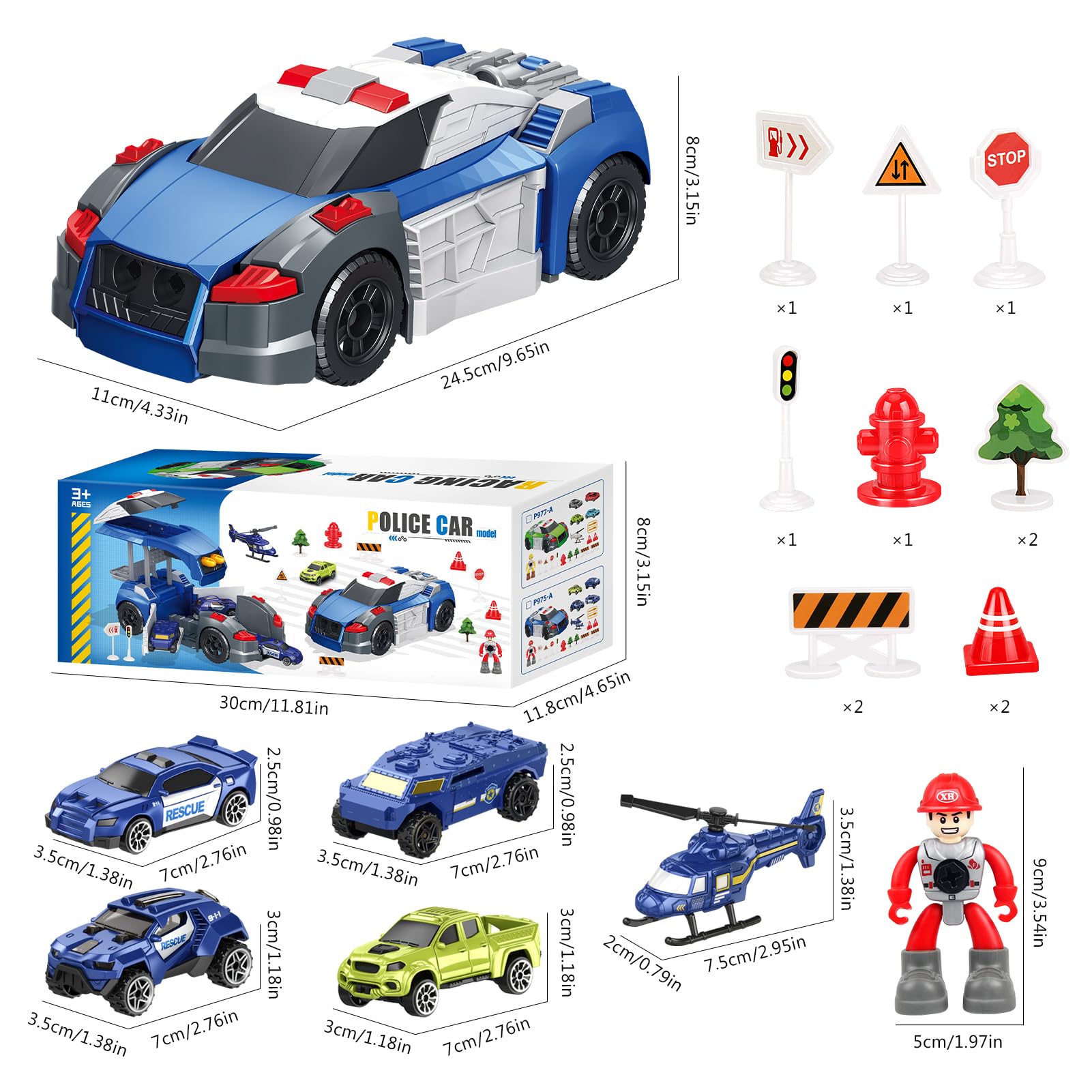 Voiture de Police Jouet - Auto de Police pour Enfants - Jeux