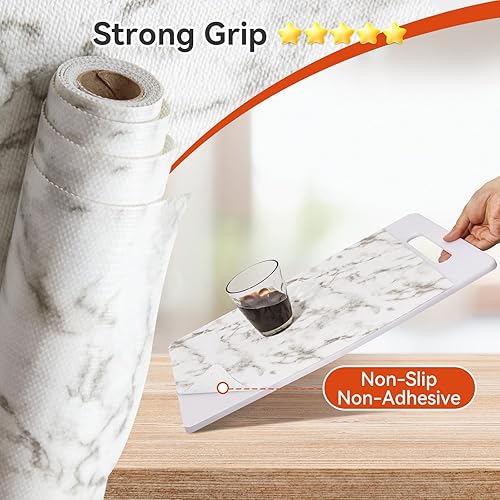 Miniatura 2 de Viseeko Revestimiento para estantes y cajones para gabinetes de cocina, revestimientos de gabinete no adhesivos para estantes, papel de estante de