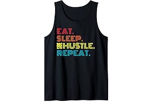 Halloween Hustle Side Hustle Eat Sleep Repeat Retro Hustler Tank Top