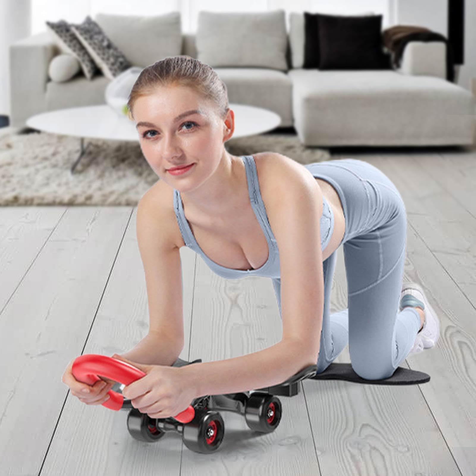 Ruota per addominali, quattro ruote con manico intercambiabile, struttura triangolare, ruota per esercizi per il corpo, ruota per addominali, per attrezzature da palestra | triangolare, ruota per esercizi per il corpo, ruota per addominali, per attrezzatu
