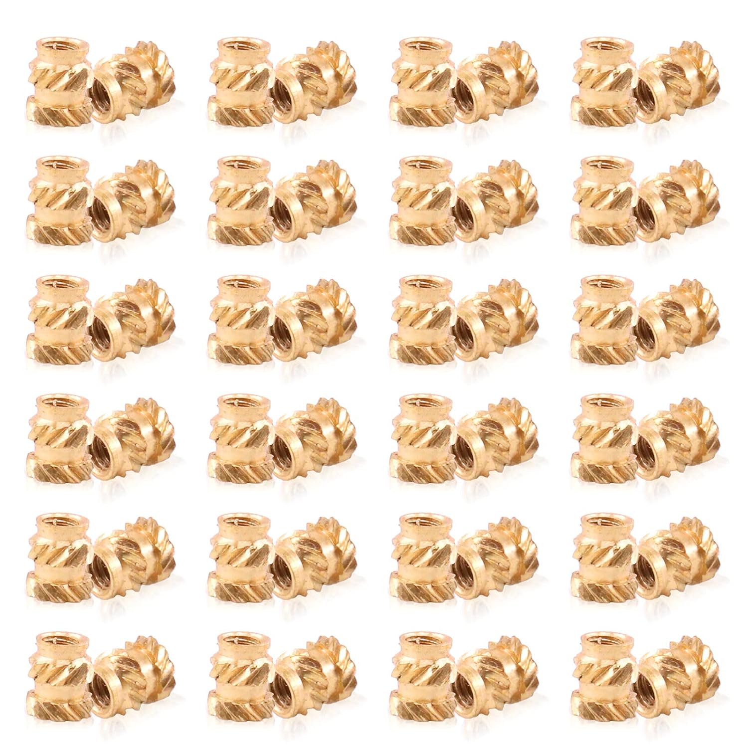 Mardatt 120Pcs M3x6x5 Brass Threaded Inserts for Plastic Brass Inserts