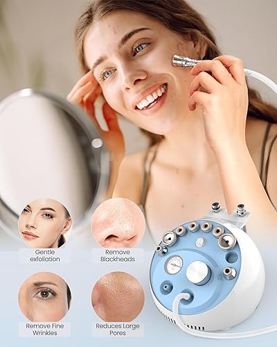 Miniatura 5 de UNOISETION - Máquina de microdermoabrasión de diamante 2 en 1 para pelar la piel eliminación de puntos negros equipo de dermoabrasión facial de