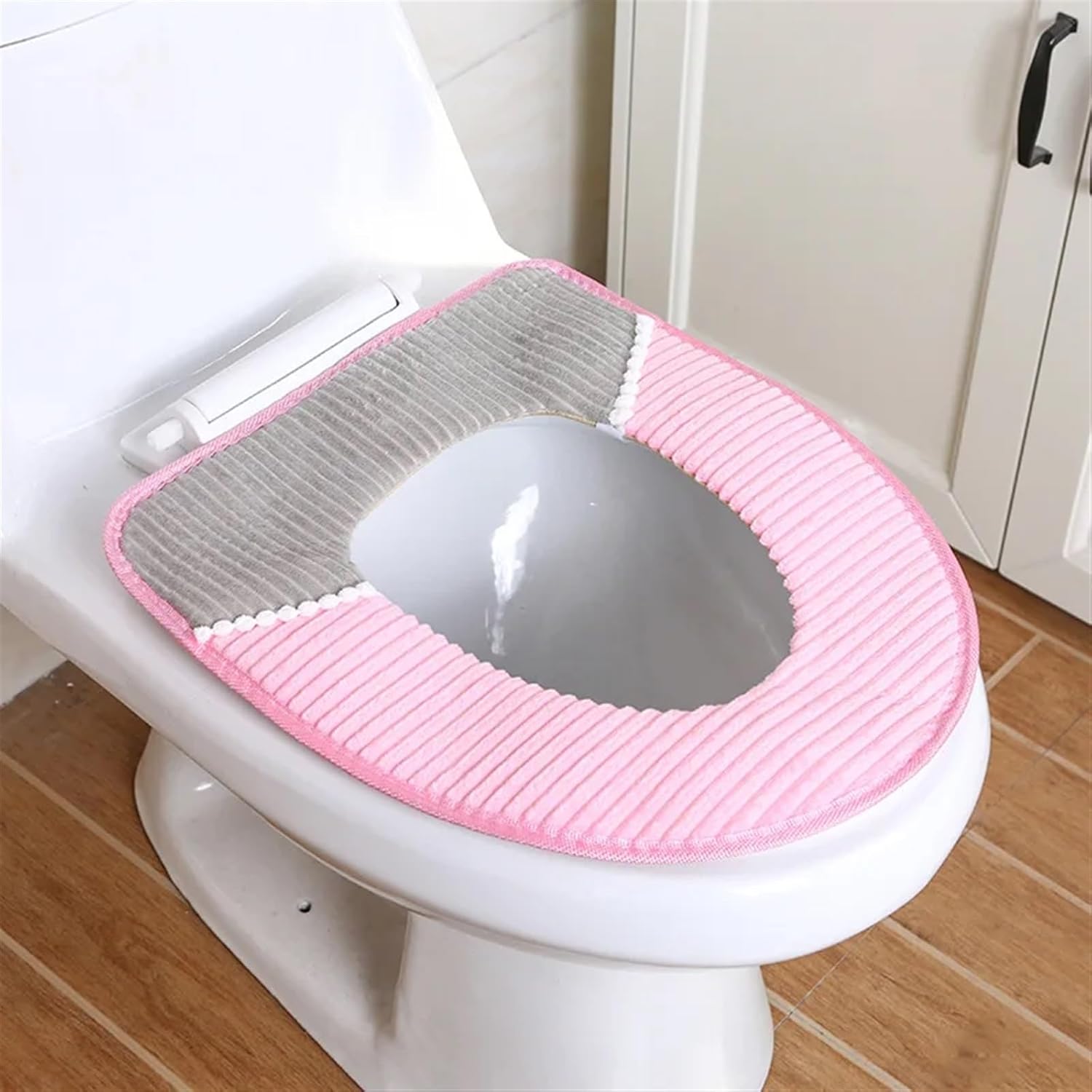 Thickened Warm Toilet Seat Cover WC Mat Thick Washable Velvet Cushion Toilet Cover Closestool Mat Seat Case Bathroom Accessories (Size : Blue)