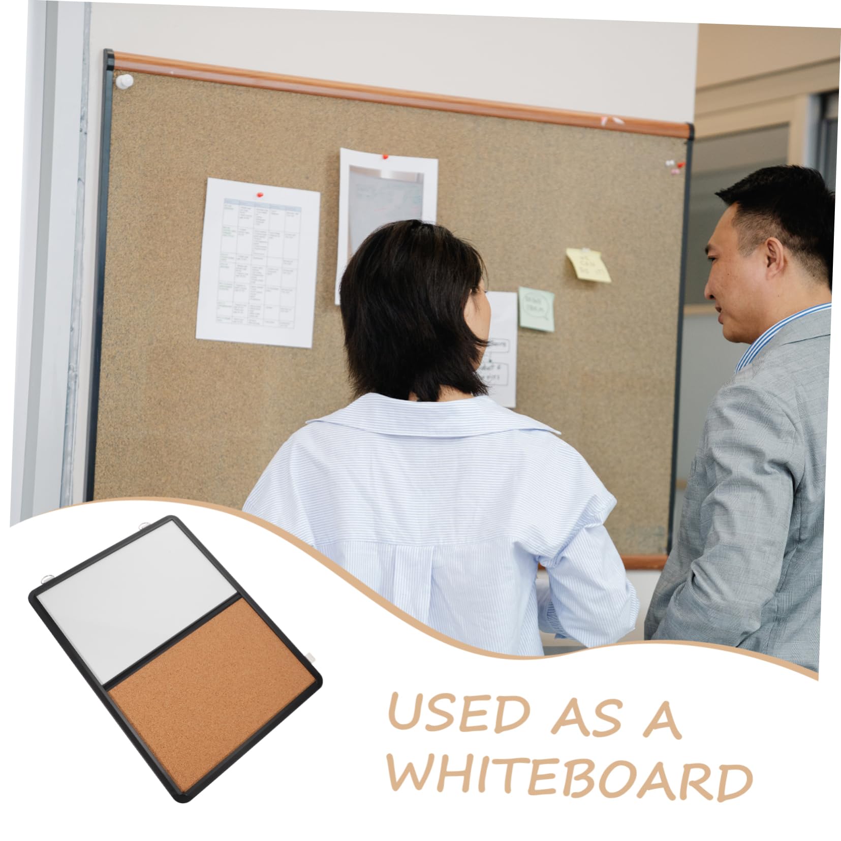 Uonlytech Korktafel Für Schreibtisch Dekorative Pinnwand Korkbrett Zum Aufbewahren Von Notizen Nachrichten Bildern Memos Kalendern Speisekarten Erinnerungen Multifunktionales Design Für Büro