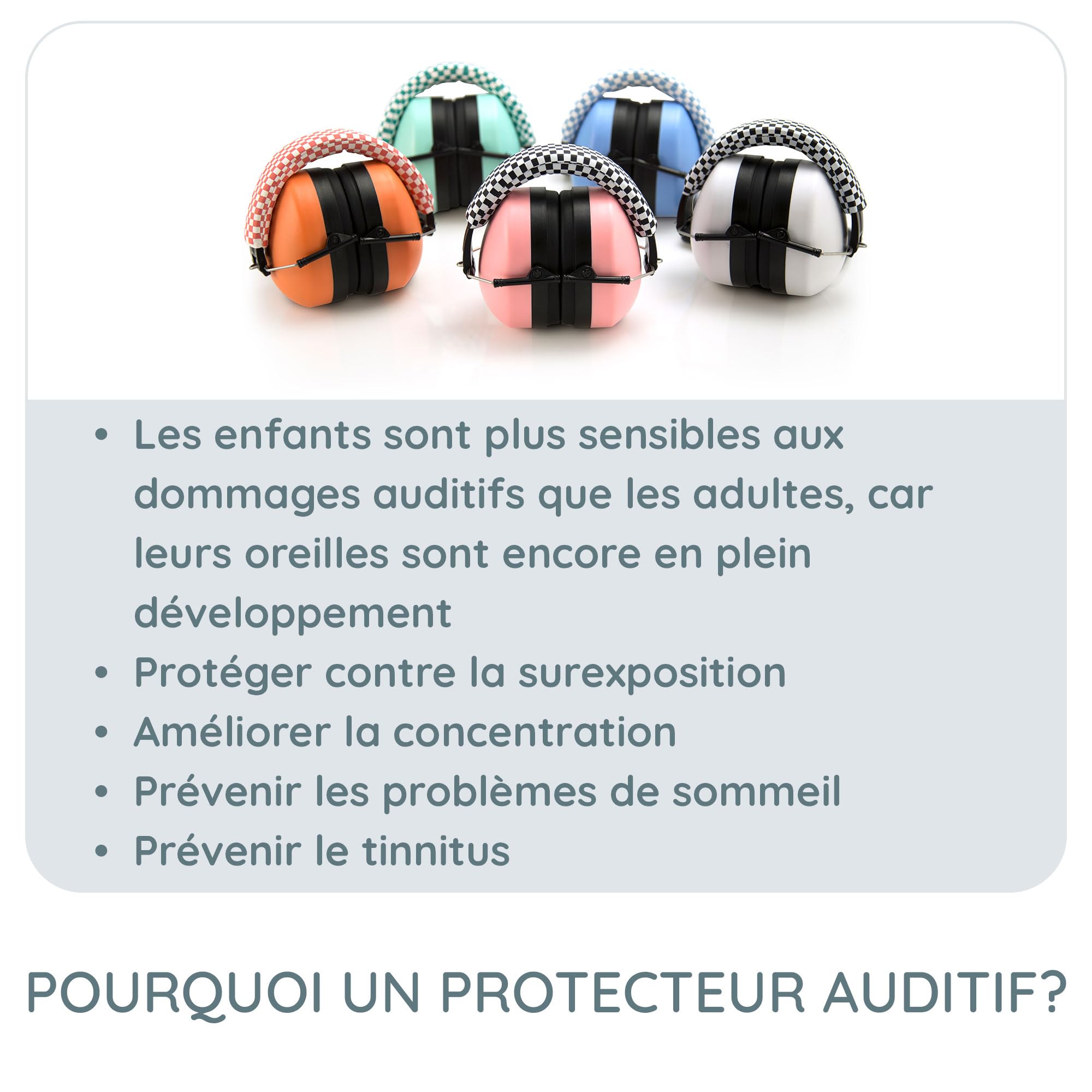 Alecto BV71 casque antibruit pour enfants - protection auditive 29 dB SNR, pliable, léger, réglable - pour concerts, festivals, études - noir