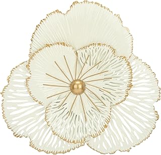26 Metal Flower Wall Decor Ideas That Bloom Indoors 4 DILATATA 3 Pcs Metal Flower Wall Art Set 10 Inch Rustic Modern Floral Sc...
