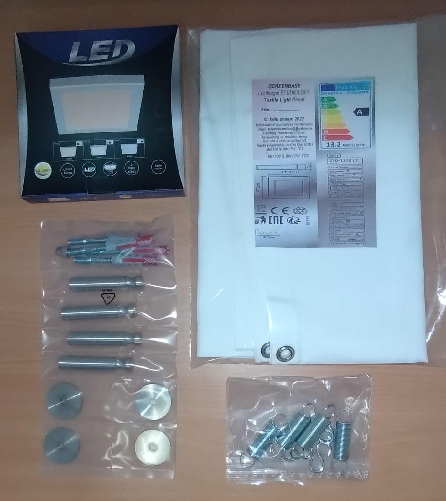 STUDIO LÓŻKA ŚWIETNA BASE 60 x 100 cm. Tekstylne lustro sufitowe do lamp sufitowych LED lampa tekstylna, panel SAIL do LED (czas dostawy 10 dni, bez lampy i zestawu montażowego)