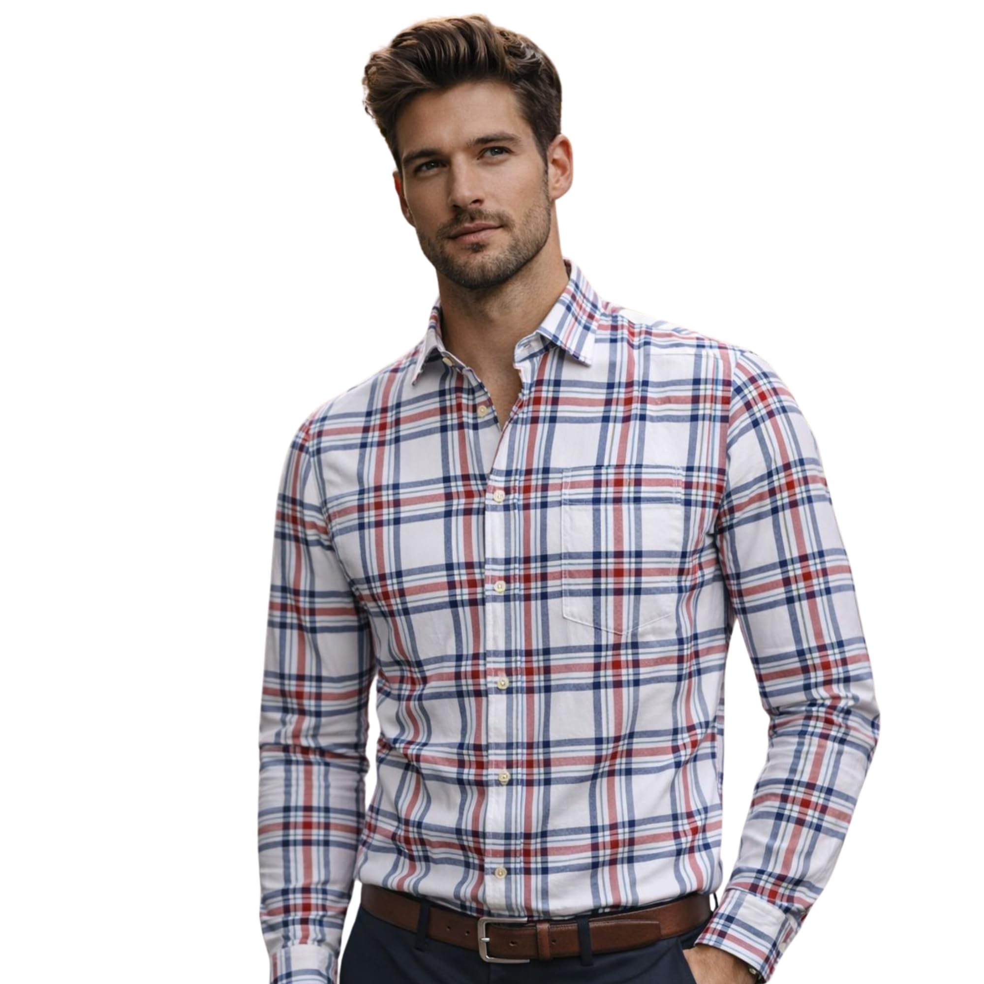 lsd Men's Cotton Printed Checks Casual & Formal Shirt - Full Sleeve Regular Fit Trendy Stylish Shirt with Pocket for Men-picture-47