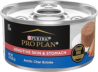 Purina Pro Plan Sensitive Skin and Stomach Cat Food Wet Pate, Sensitive Skin and Stomach Arctic Char Entree - 3 oz. Pull-Top Can