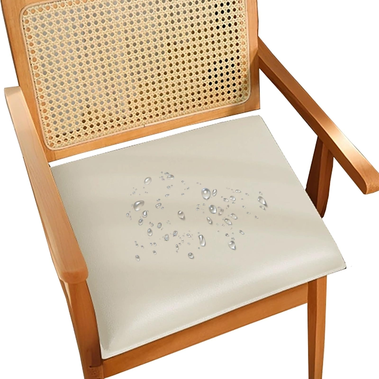PLCIVSA Waterproof Faux Pu Leather Chair Pads 16×16" 18×18" 20×20" Square Seat Cushion Indoor/Outdoor 3/5cm thick,Anti-Slip & Stain-Resistant Chair Pad,for Patio Furniture Home Garden(Z10,40x40x5cm)