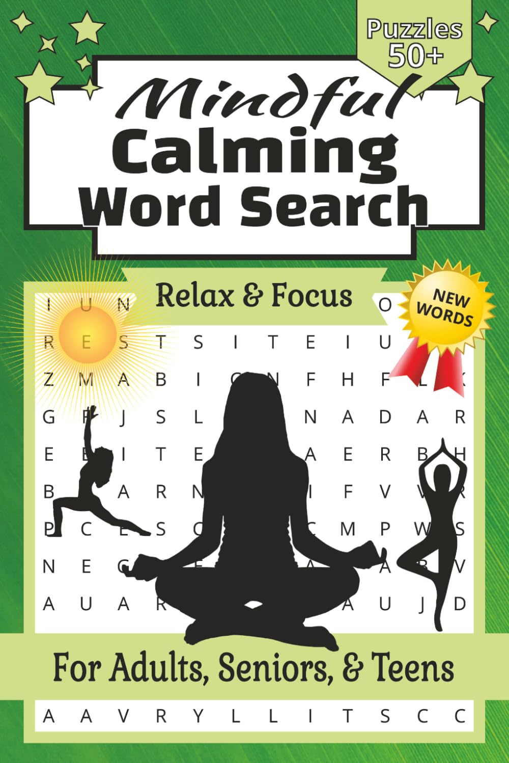 Mindful Word Search Puzzle Book: Calming Puzzles for Relaxation and Anxiety Relief | Relax, Focus, and Calm the Mind | 6x9 Inches, 110 Pages | 50+ Puzzles | Solutions Included