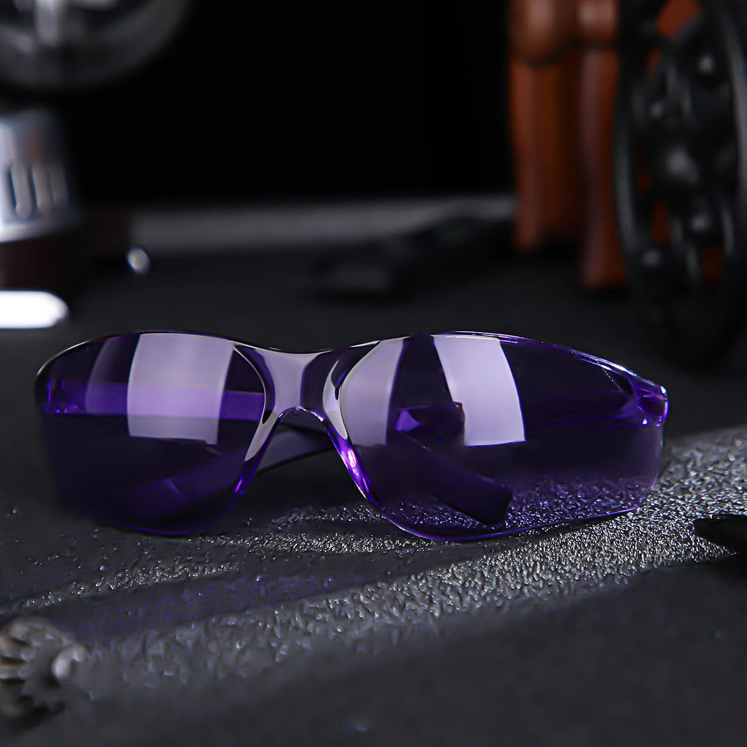 Queekay 24 Pairs Safety Glasses Unisex Anti Scratch Protective Goggles Impact Resistant Lens Eyewear