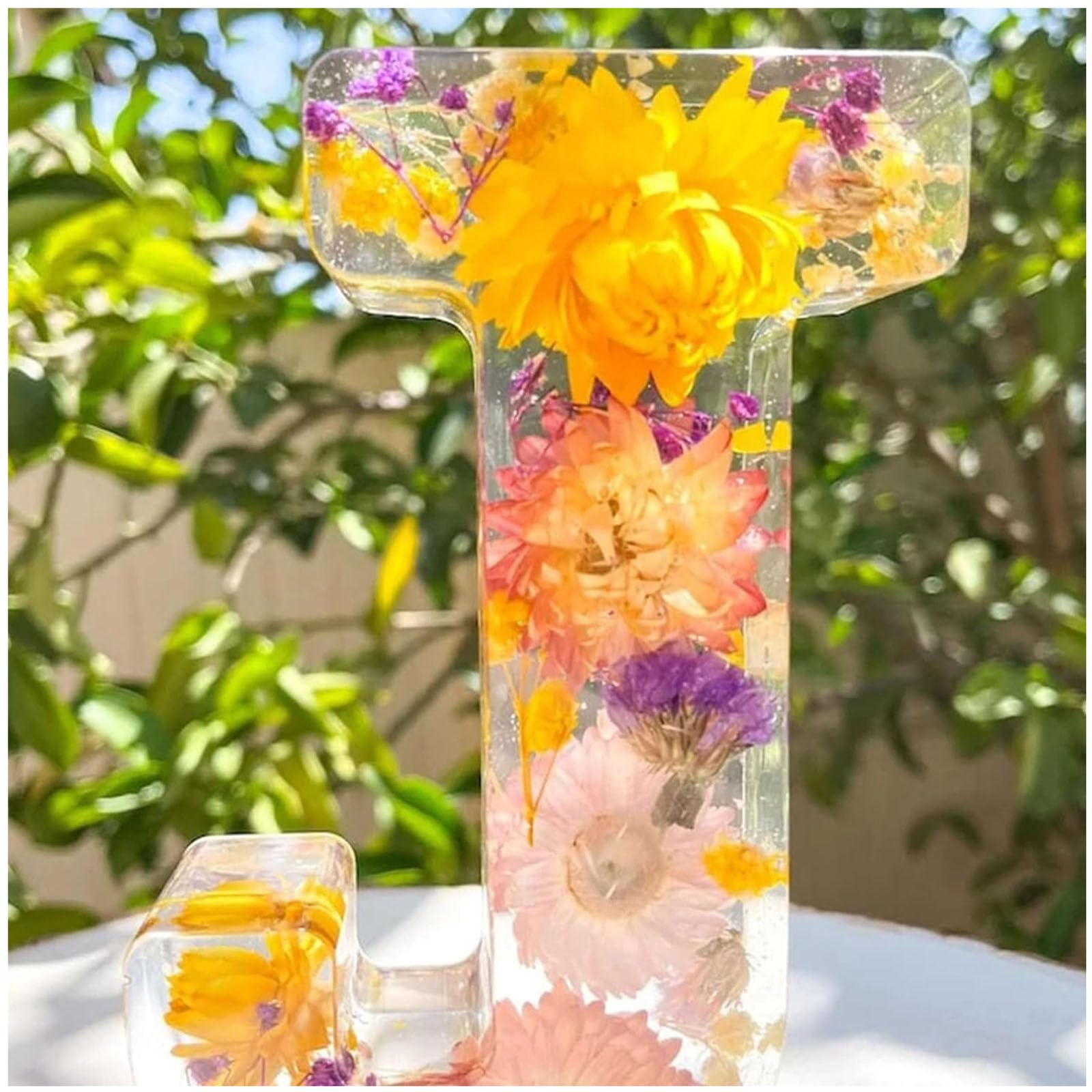 Floral Resin Night Light,Floral Resin Night Light Alphabet,Pressed Flowers Resin Letters,Flower Letter Lamp,Flower Letter Resin Night Light,Personalized Flower Lamp,Floral Resin Nightlight Letters (J)