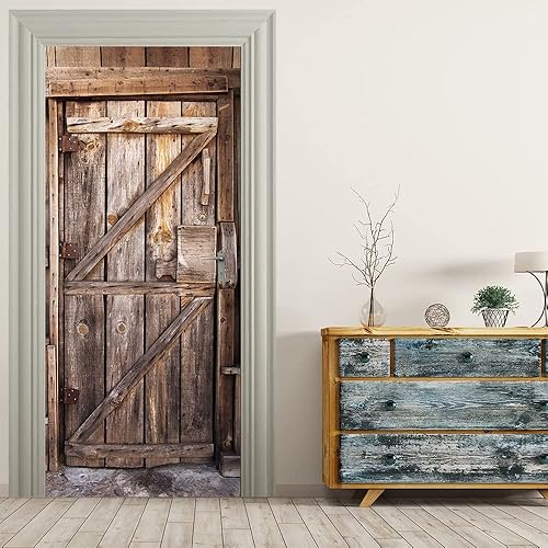 Miniatura 51 de Adhesivos 3D para puerta, murales para despegar y pegar, puerta de madera, papel tapiz autoadhesivo, extraíble, PVC, impermeable, póster