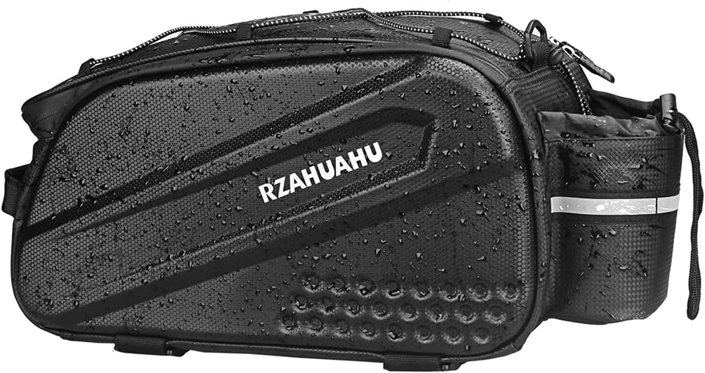 Lixada 10L Bicycle Pannier Bag with water droplets, demonstrating its waterproof material