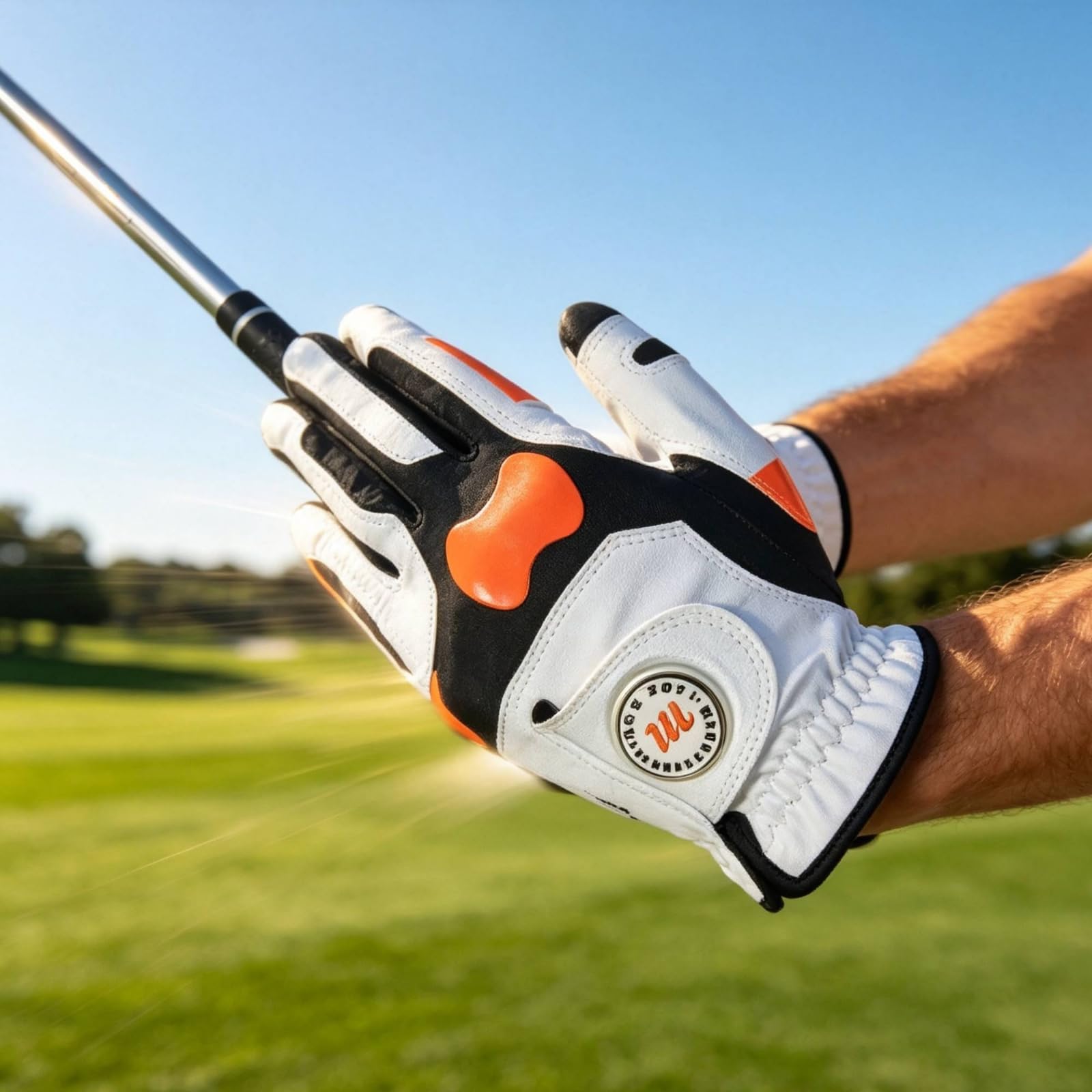 Guanto da Golf con Palmo Antiscivolo Resistente Guanto da Golf con Impugnatura in Silicone Durevole Accessorio Sportivo per Golfisti