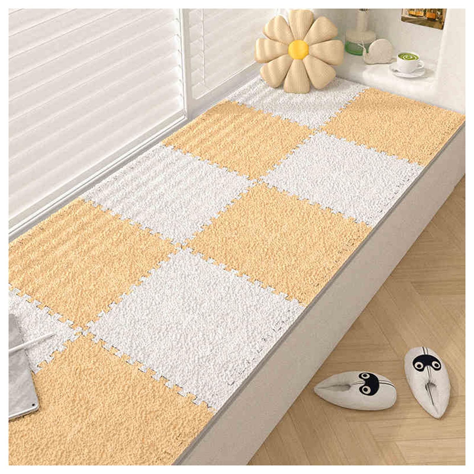 Tapis de jeu moelleux en dalles de mousse pour chambre enfant