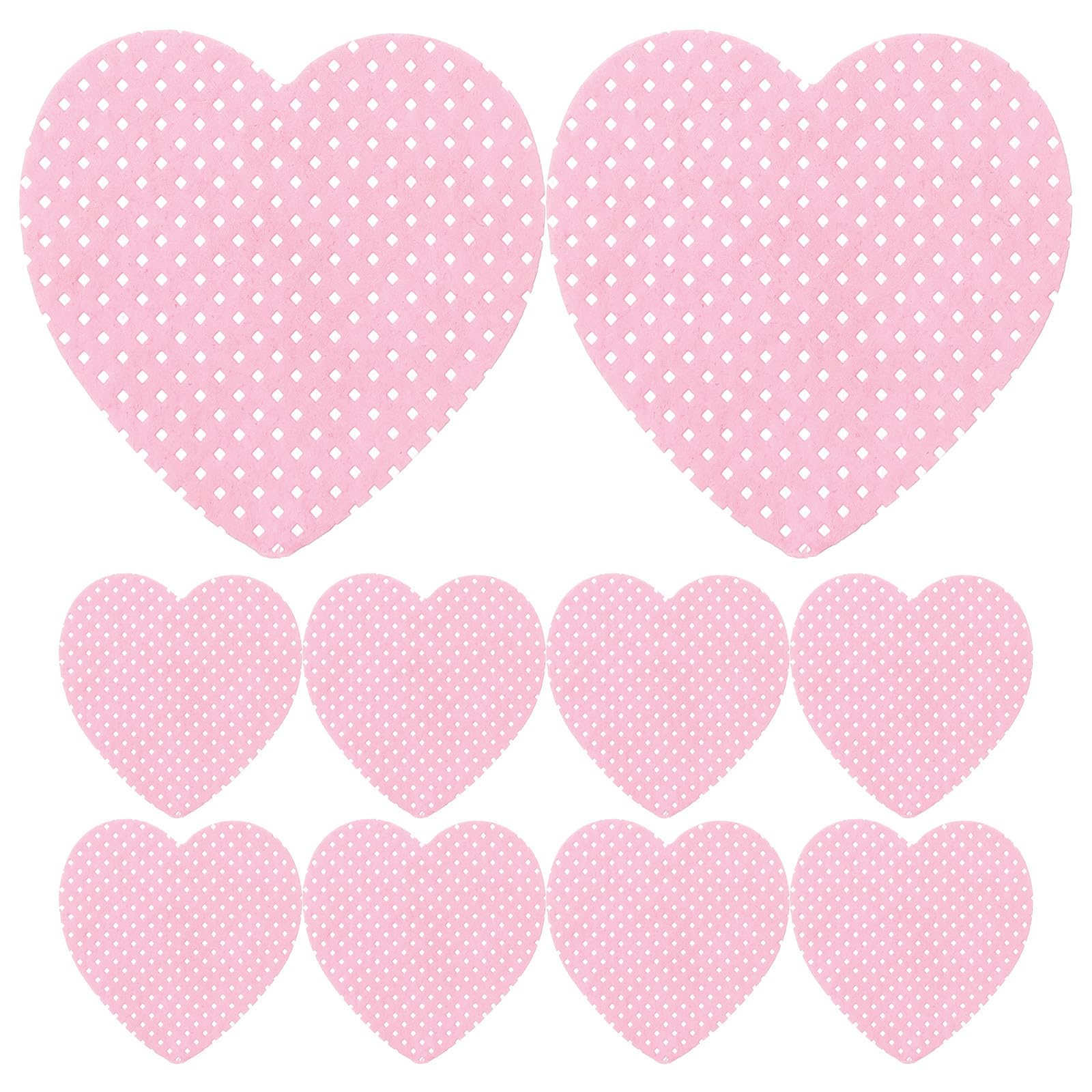 50pcs Heart-Shaped Crystal Art Glue Remover Pads, Adhesive Residue Cleaning Cloth for DIY Crystal Picture Supplies, Pink Eraser Pads for Art Craft Tools