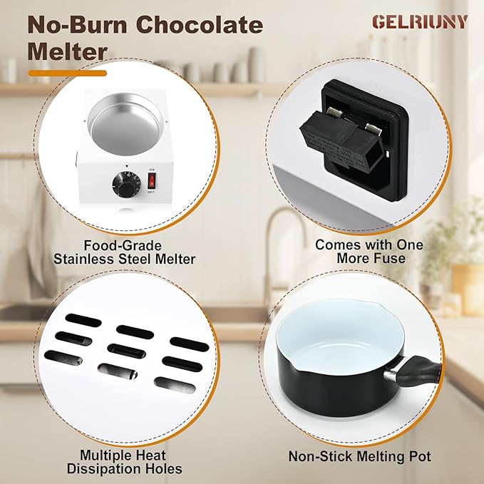 Máquina para Derretir Chocolate 1L con Control de Temperatura 40W 110V miniatura 5