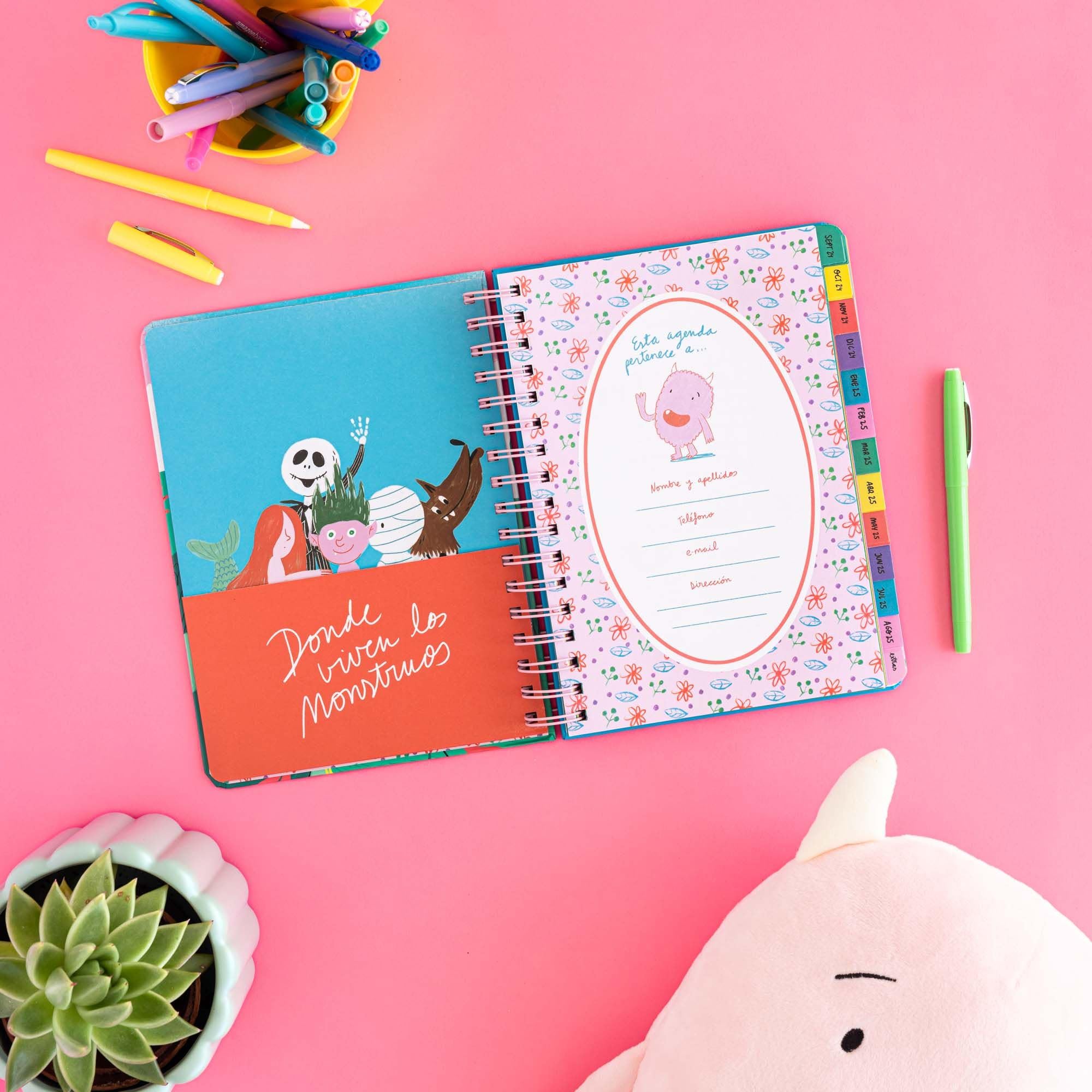 Agenda escolar semanal 2024-2025 Lyona