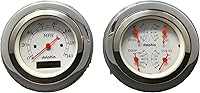 Vista 1 de Dolphin Gauges 1951 1952 Chevy Car 3 3/8 Quad Style Programable Gauge Panel Inserto Blanco