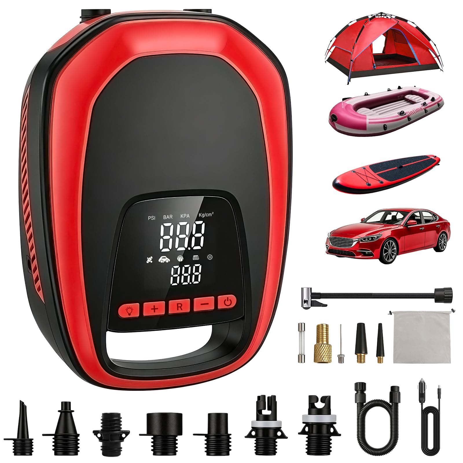 50 PSI Paddle Board Pump & Tire Inflator,Multi-Function Air Pump,SUP Electric Air Pump, Auto-Off Inflation & Deflation Function with 12V DC Car Cigarette Lighter for Paddle Board,Car Tires,Kayaks