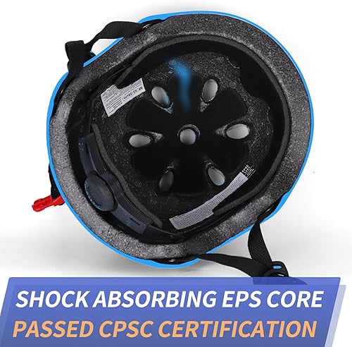 Miniatura 6 de Casco de bicicleta para niños de 2 a 8 años, casco de seguridad ajustable multideportivo para bicicleta, patinaje, patinaje, bicicleta de