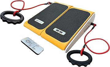 DEMERGY Electric Heated Foot and Leg Massager with Vibration, Step Simulator, Resistance Bands | Pressotherapy, Passive Gymnastics Pain Relief from Plantar Fasciitis and Poor Circulation