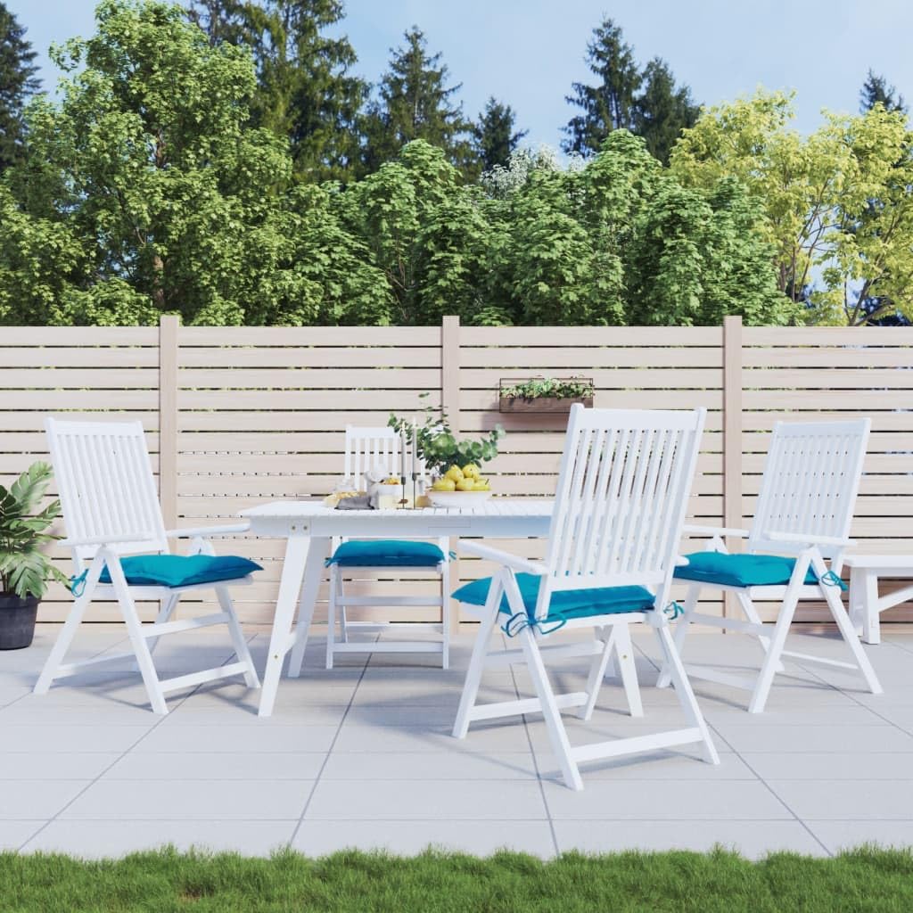 vidaXL Lot de 4 Coussins de Palette, Galette de Siège Imperméable, Coussin de Jardin, Décoration d'Extérieur Terrasse, Bleu Clair 50x50x7 cm Tissu Oxford