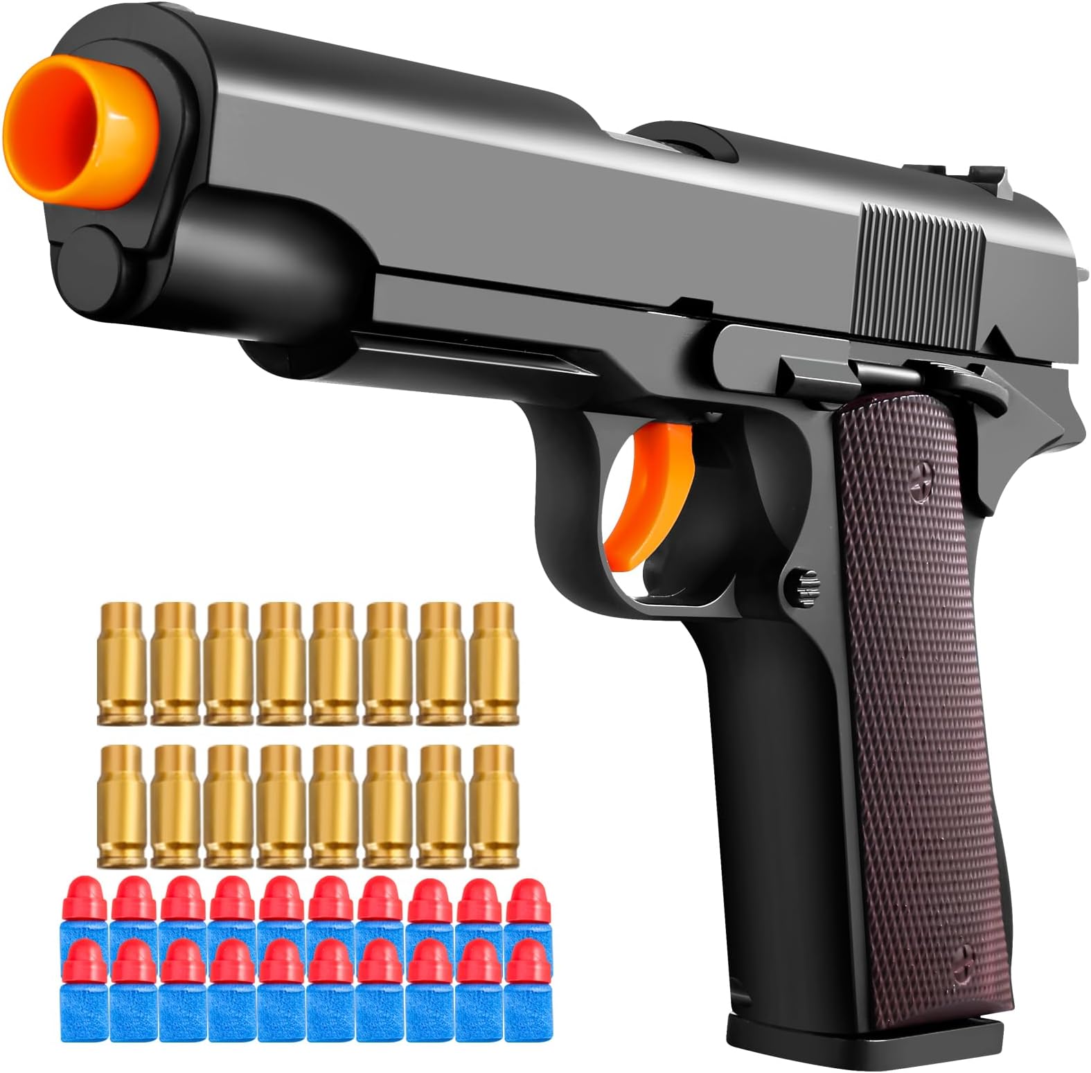 Shell ejecting Soft Bullet Foam Blasters Pellet Ball Pistol Realistic Dart Ha...
