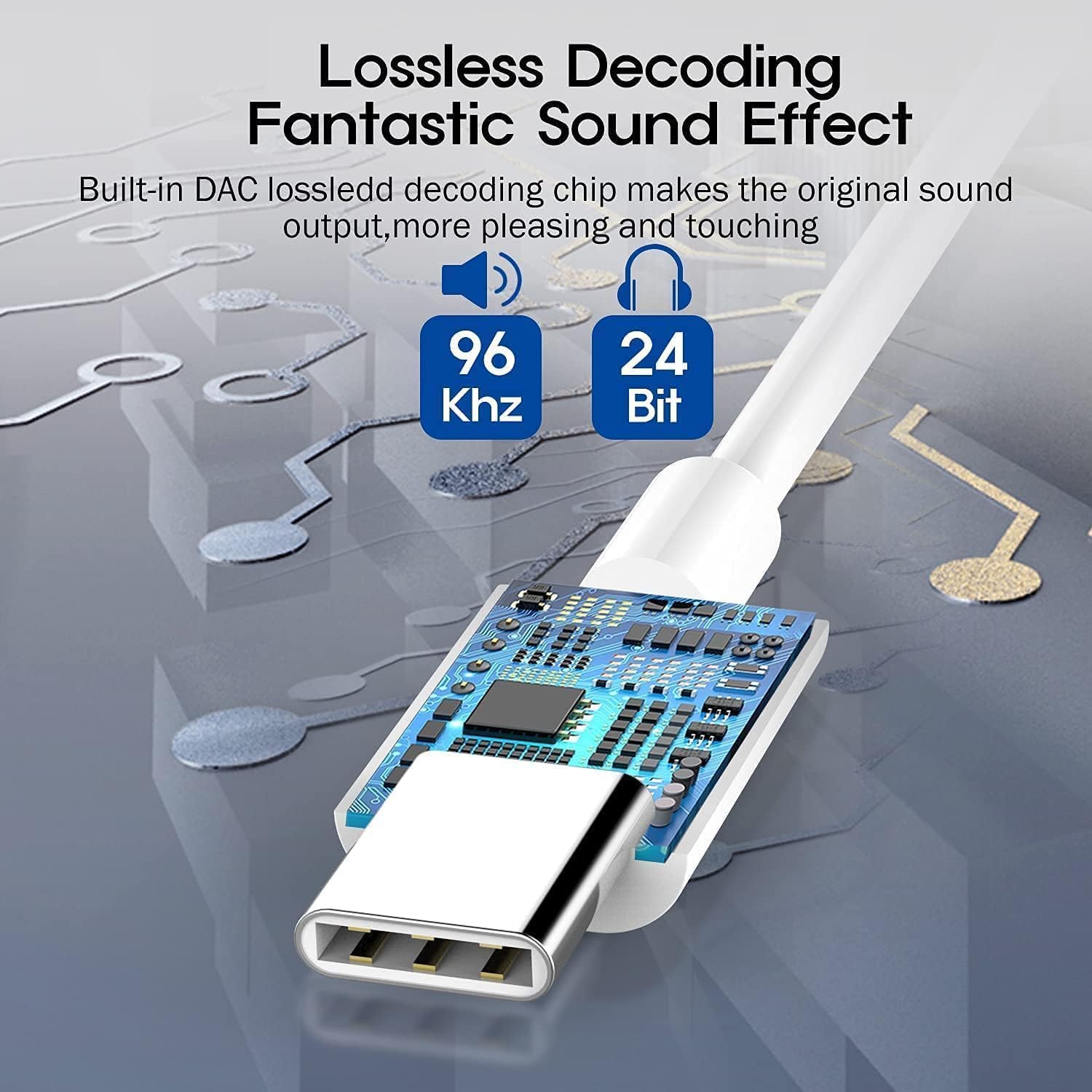 2 Stück USB C auf 3,5 mm Kopfhöreranschluss-Adapter für iPhone 15/15 Pro/Pro Max/Plus, Typ C Aux-Dongle-Kabel, kompatibel mit Samsung Galaxy S24/S23/S22/S21Ultra, iPad, MacBook, Note