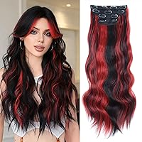 Vista 17 de Extensiones de cabello con clip de Vigorous, extensiones de cabello ondulado de color rubio ceniza mezclado con rubio decolorado, extensiones