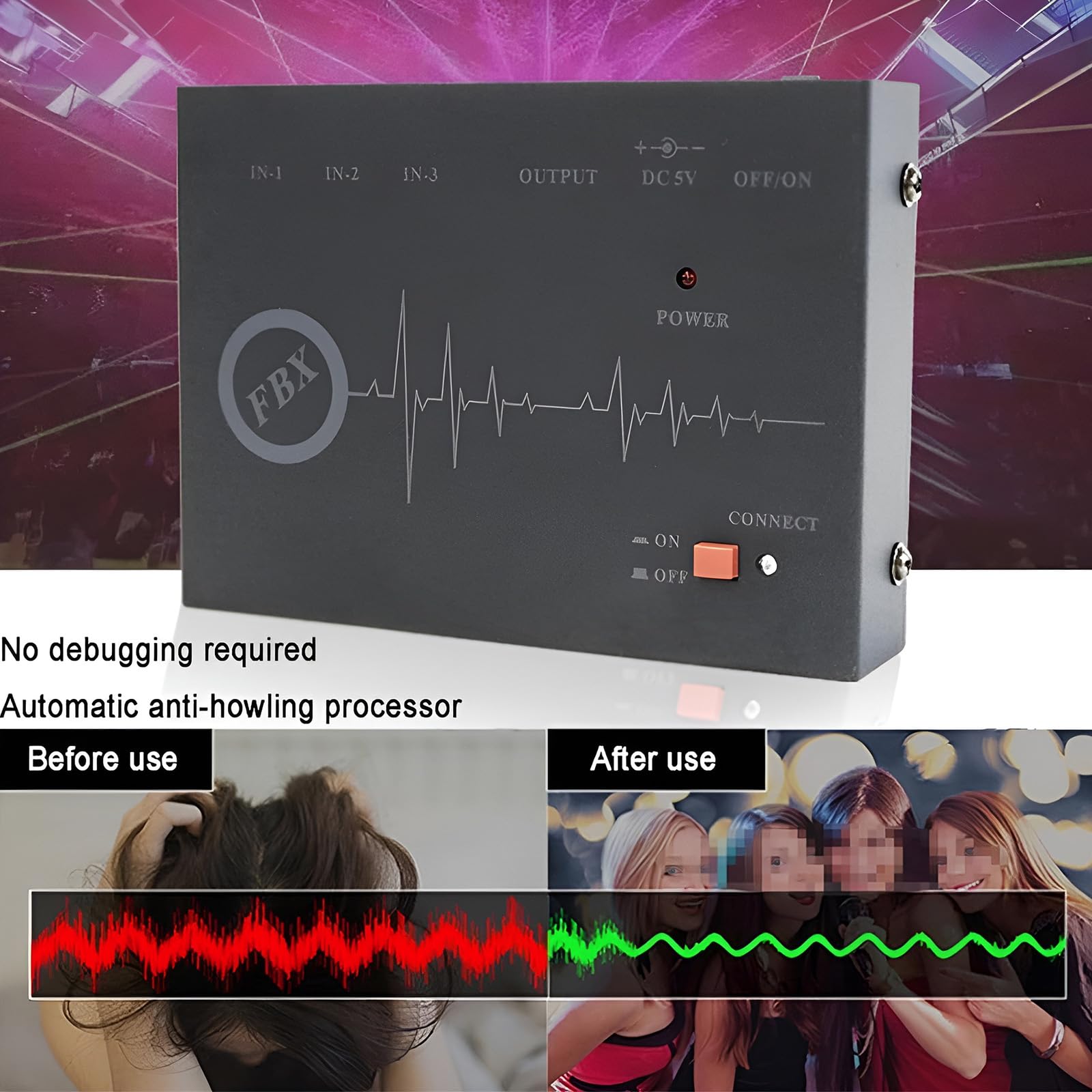 Eliminatore Di Feedback Microfonico, Soppressore Di Feedback Professionale, Processore Audio Per Riunioni E Studi Di Registrazione