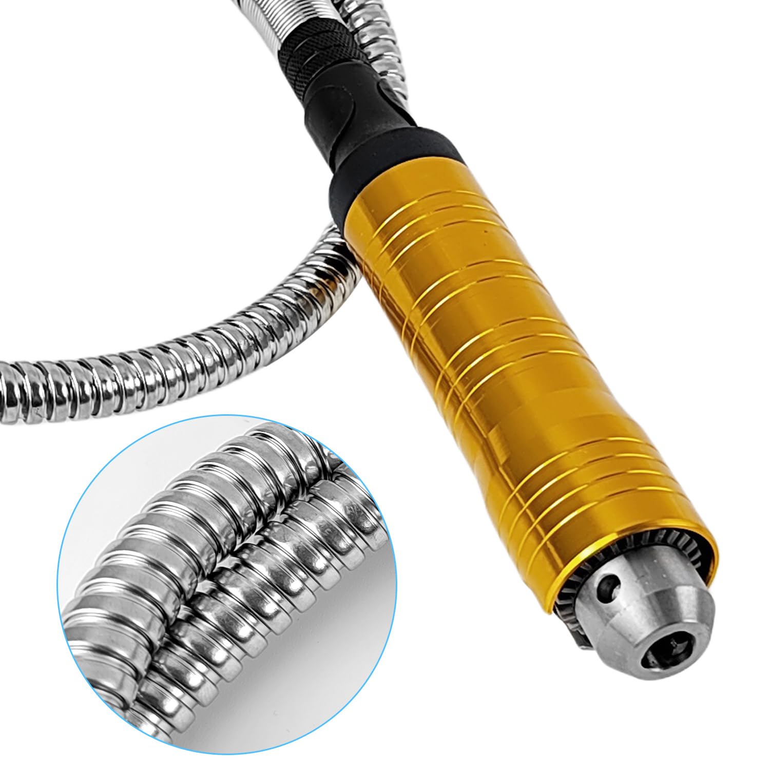 Arbre flexible,Câble d'extension, Arbre de perçage flexible, Accessoires pour Outils Rotatifs, Arbre de Perceuse avec Diamètre d'articulation de 6mm 43.3" de Longueur, pour Couper, Poncer