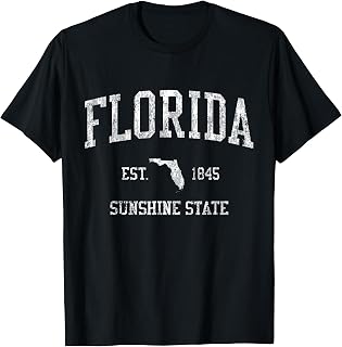 Florida T-Shirt Vintage Sports Design Floridian FL Tee T-Shirt