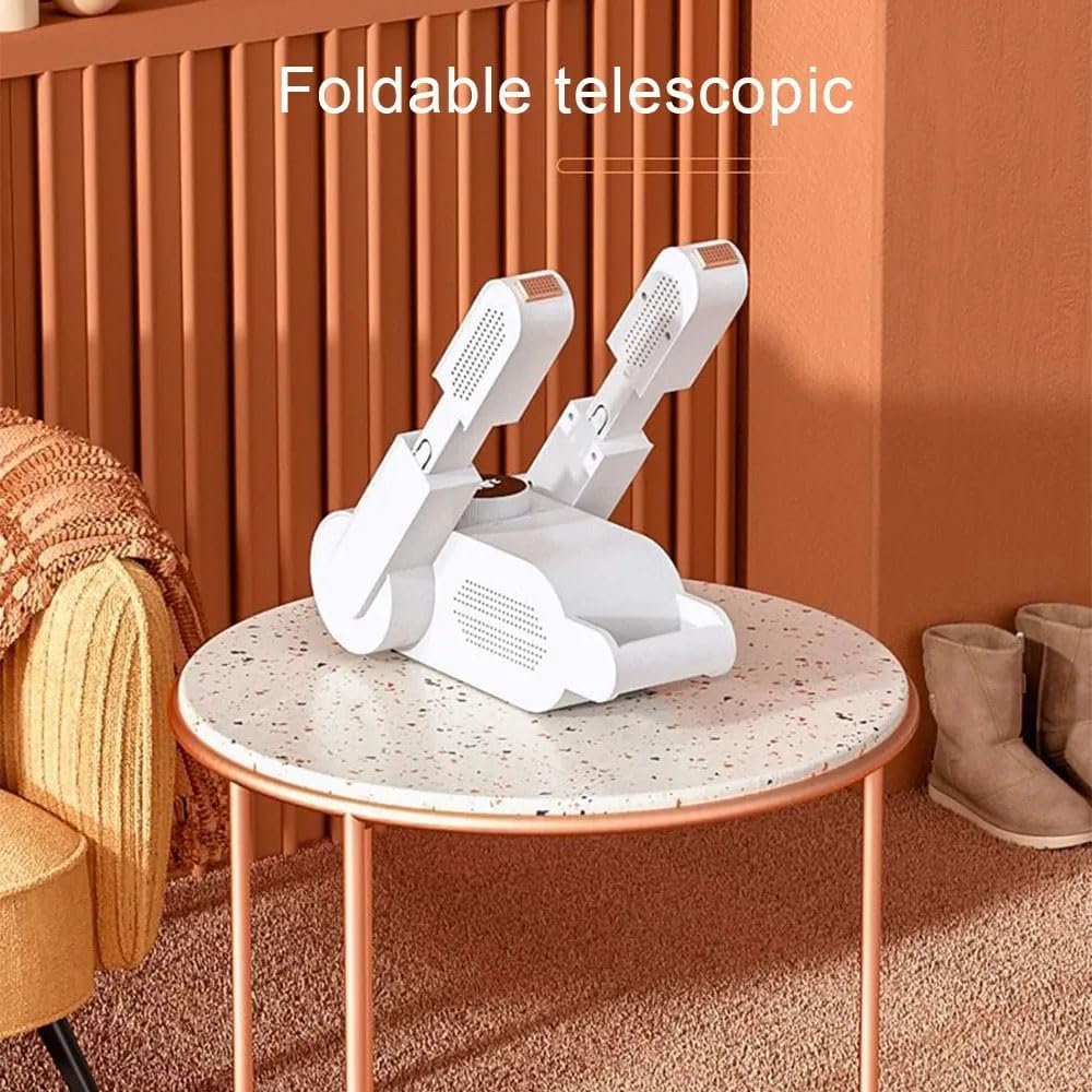 Secador de zapatos portátil con control de temperatura ajustable, temporizador de retardo de 24 horas y apagado automático para zapatos, guantes, sombreros, calcetines y botas de esquí