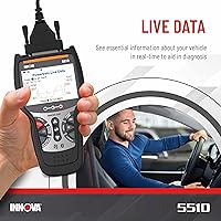 Vista 7 de INNOVA 5510 OBD2 Scanner, Scan Tool for ABS, All System Scanner, Caliper Service, Brake Pad Life, Read/Erase ABS/SRS Codes, Reset Oil Light, Live