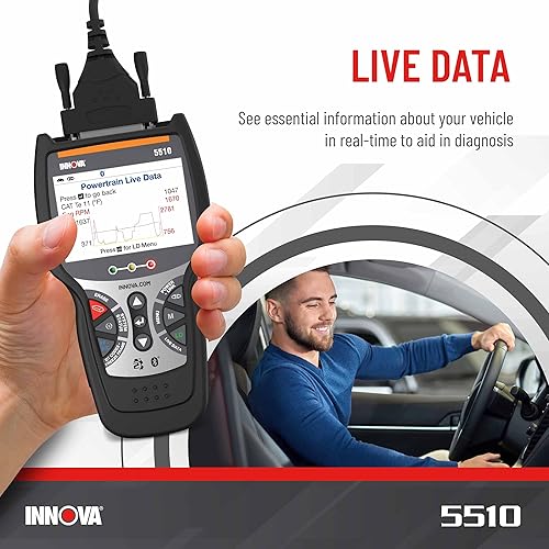 Miniatura 7 de INNOVA CarScan Tech 5510 - Lector de código profesional OBD2 - Herramienta de escaneo de red - Comprobación de humo y datos en vivo - App