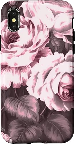 Miniatura 7 de iPhone 11 Pro Max - Patrón clásico de flores de rosas en funda rosa