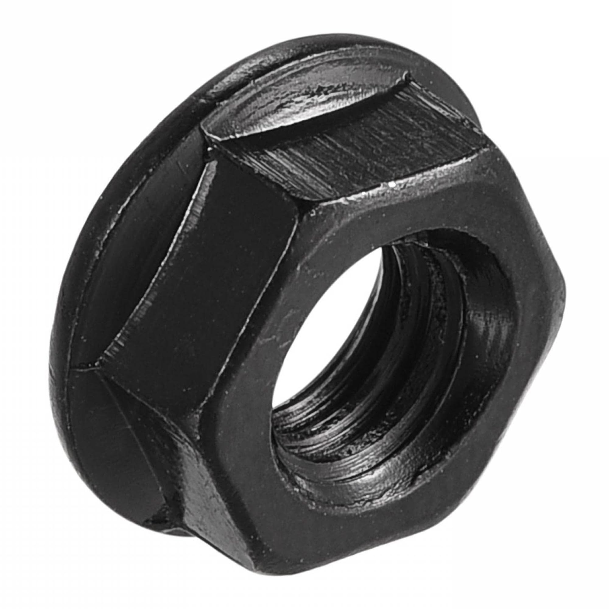 TOP-VIGOR M6 Serrated Flange Hex Lock Nuts, Carbon Steel Black Oxide Finish, Self-Locking Threaded Nuts - Image 4