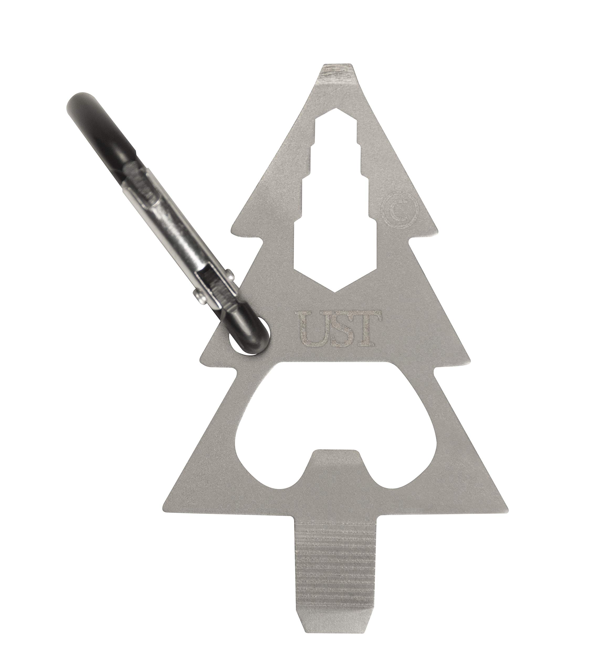 UST Tool-a-Long Multi-Tool Carabiners with Durable, Compact Stainless Steel Construction for Hiking, Kayaking, Camping, Travel and Outdoor Survival