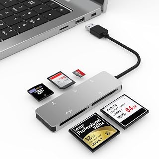 CFast Card Reader, USB-A 3.0 5Gbps, Multi-Card Reader for CFast 2.0, XD, SD, TF, CF – Compatible with Lexar, Transcend, So... Price In India