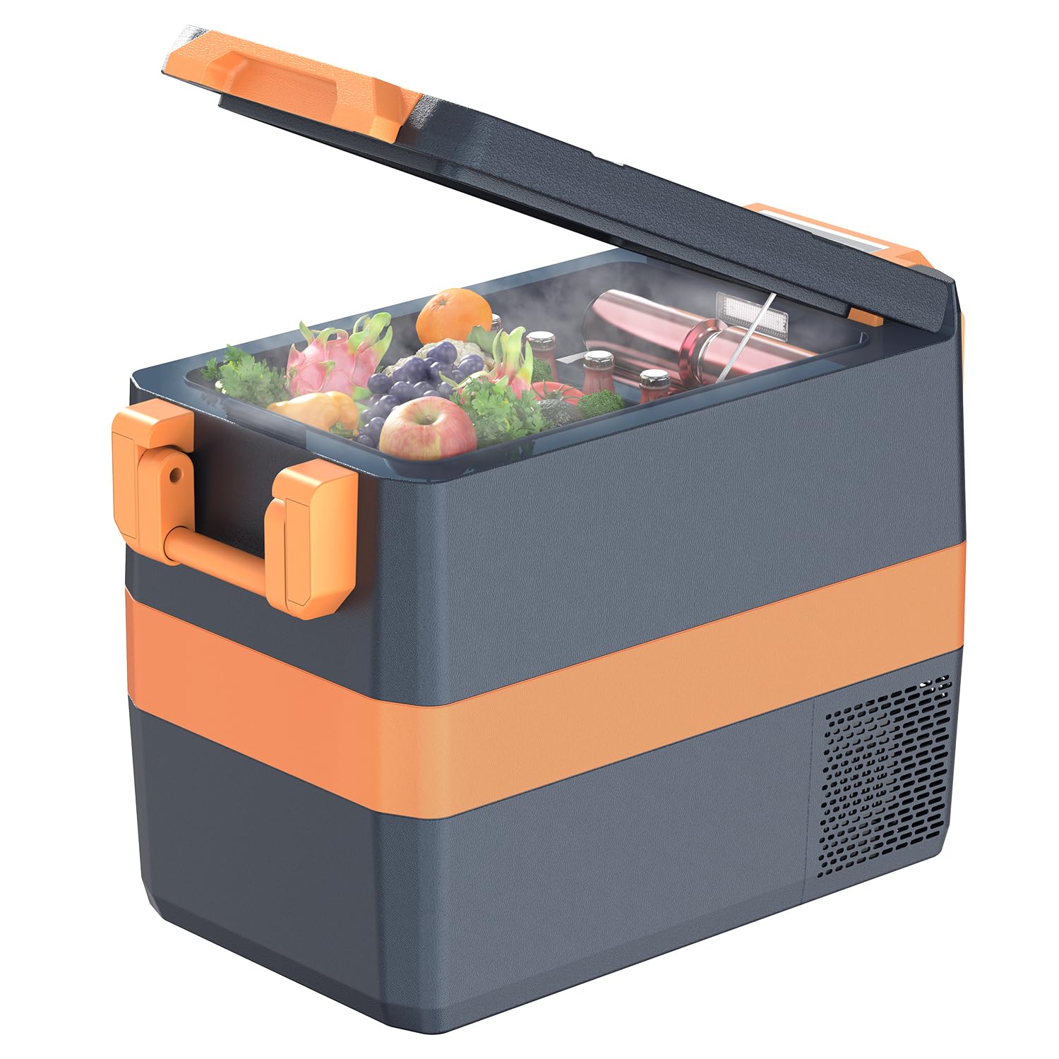 UKKISO Kühlbox Mini Elektrischer Kompressor-Kühler 12V und 100-240 V AC für Auto und Boot 40L USB Included