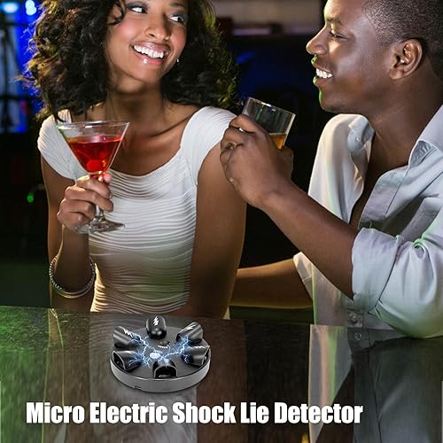 Miniatura 3 de dous Prueba de detector de mentiras ruleta de choque de dedo operada con pilas interesante prueba de detector de poliggrafía juguete de juego de
