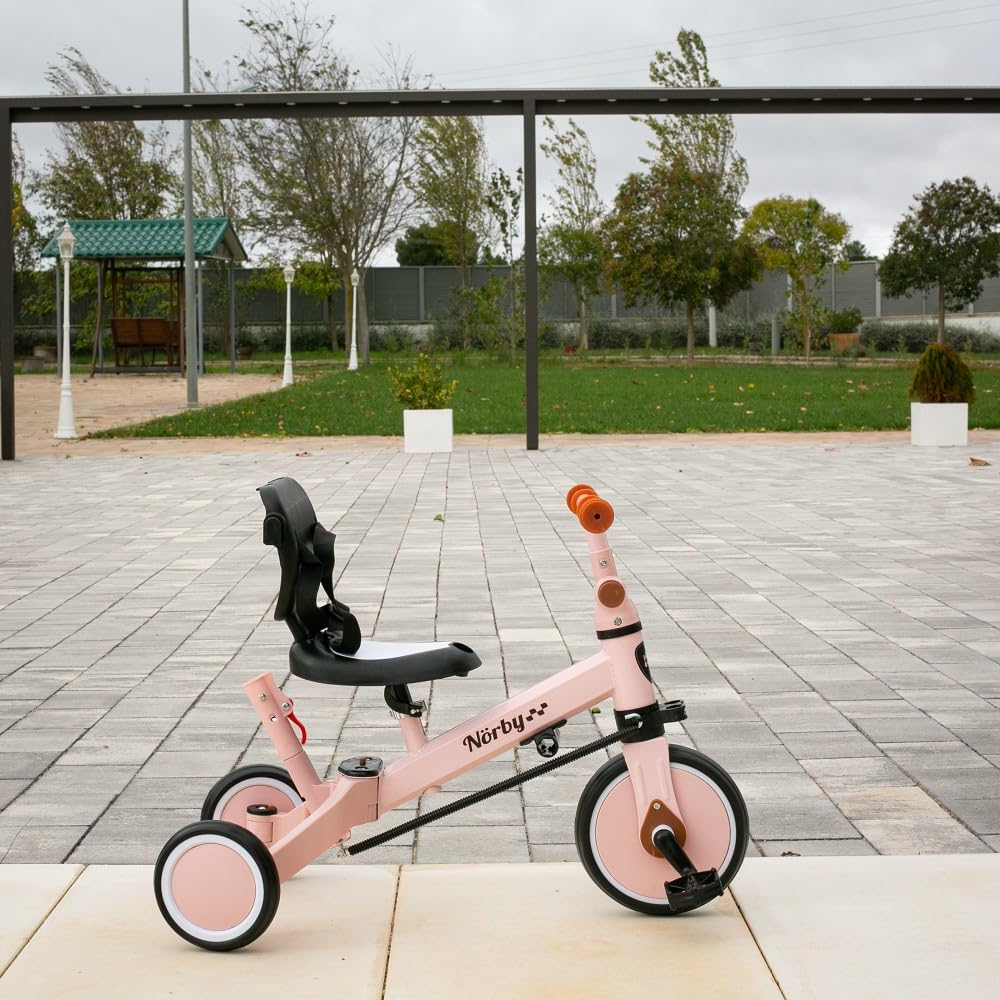 Interbaby - Triciclo "Norby" e Bici Evolutiva 5 in 1 con Capottina - 1-5 Anni