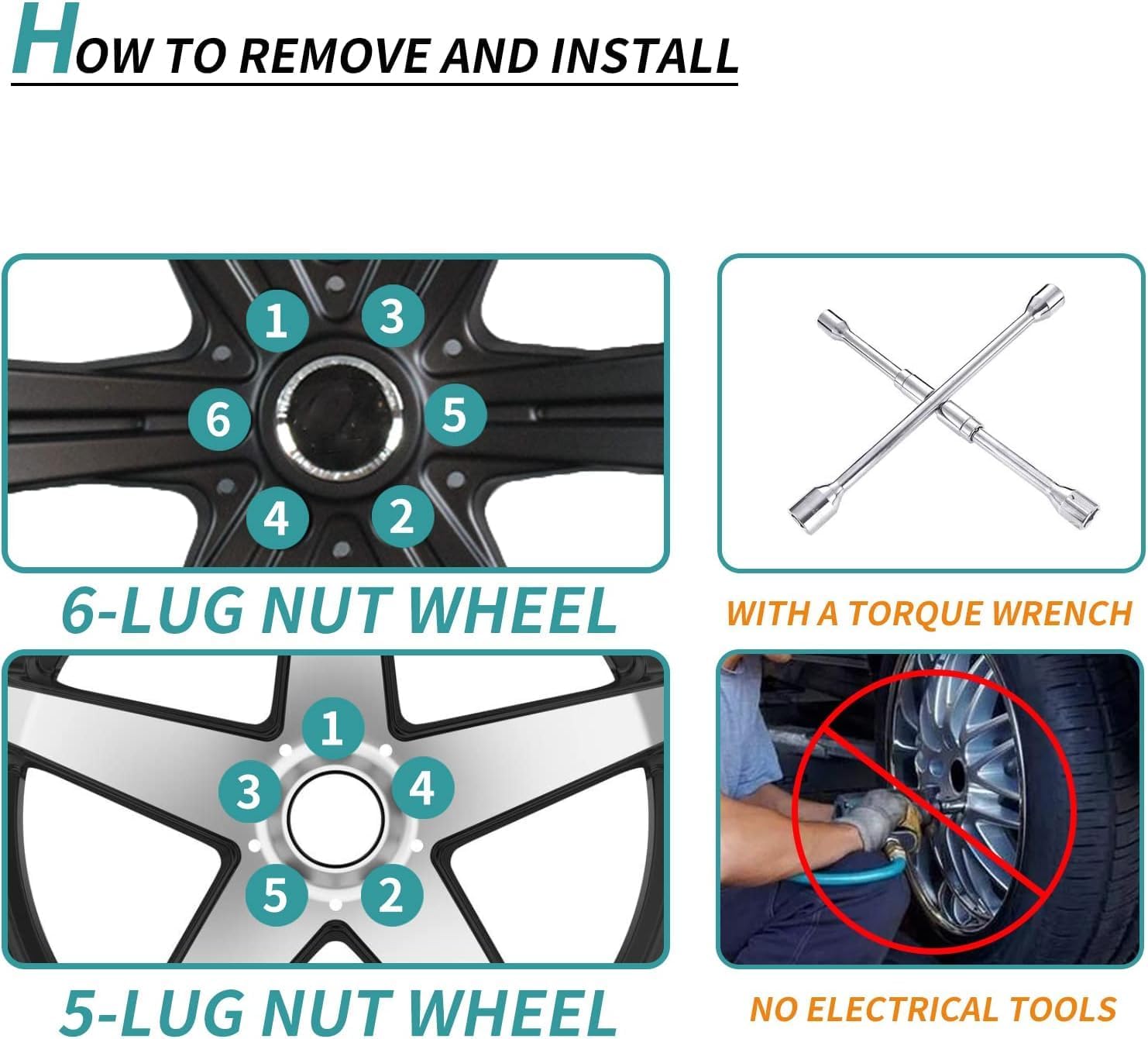 M12x1.5 Spikes Lug Nuts, 20pcs 60mm Aluminum Wheel Nuts Fit for Ford Escape/Focus/Fusion,for Honda Accord/CR-V,for Toyota Avalon,for Chevy Impala etc (Silver)