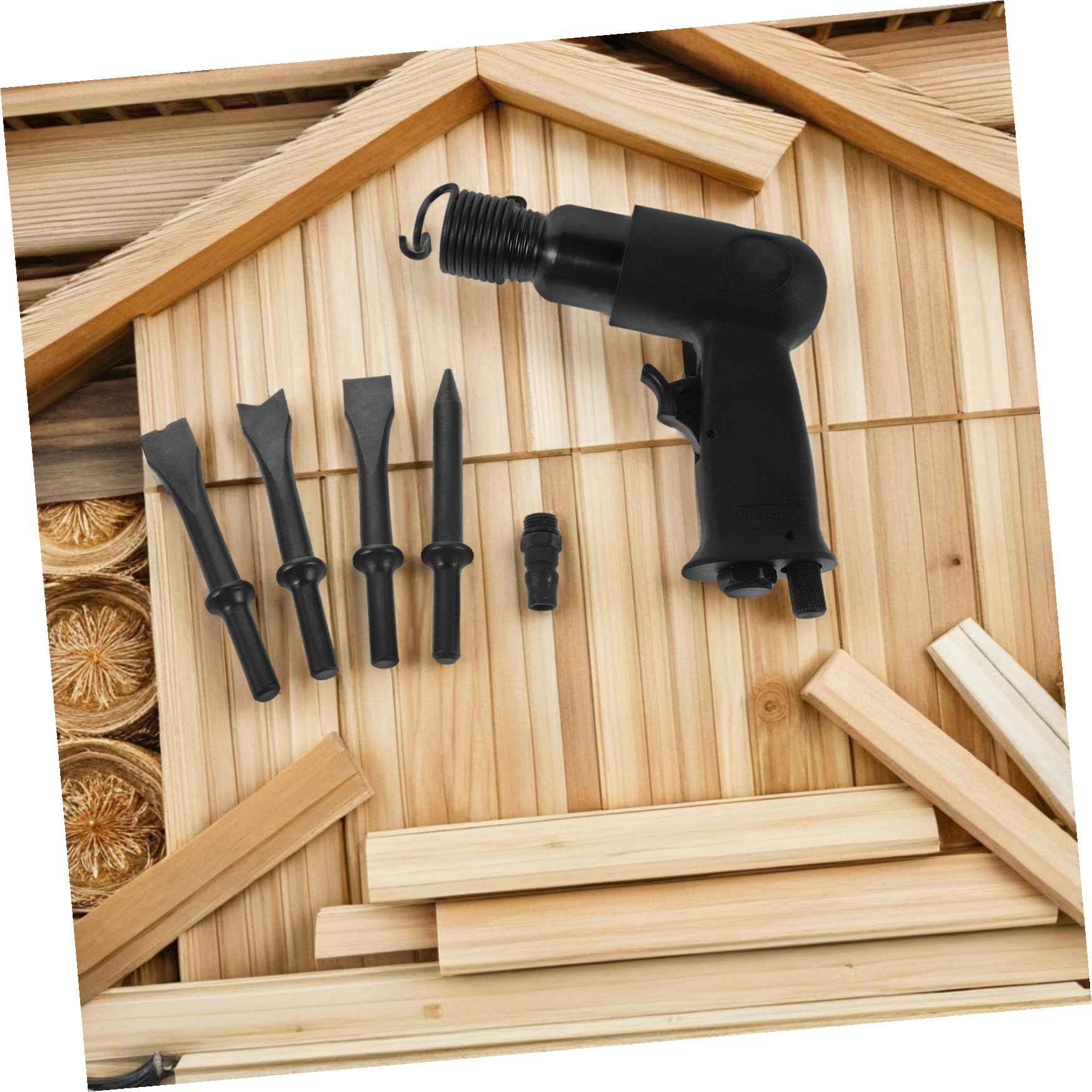 Kit de Martillo Neumático con Cinceles para Trabajo Pesado Herramienta Multifuncional para Reparación de Frenos y Eliminación de Herramienta de Neumática Robusta