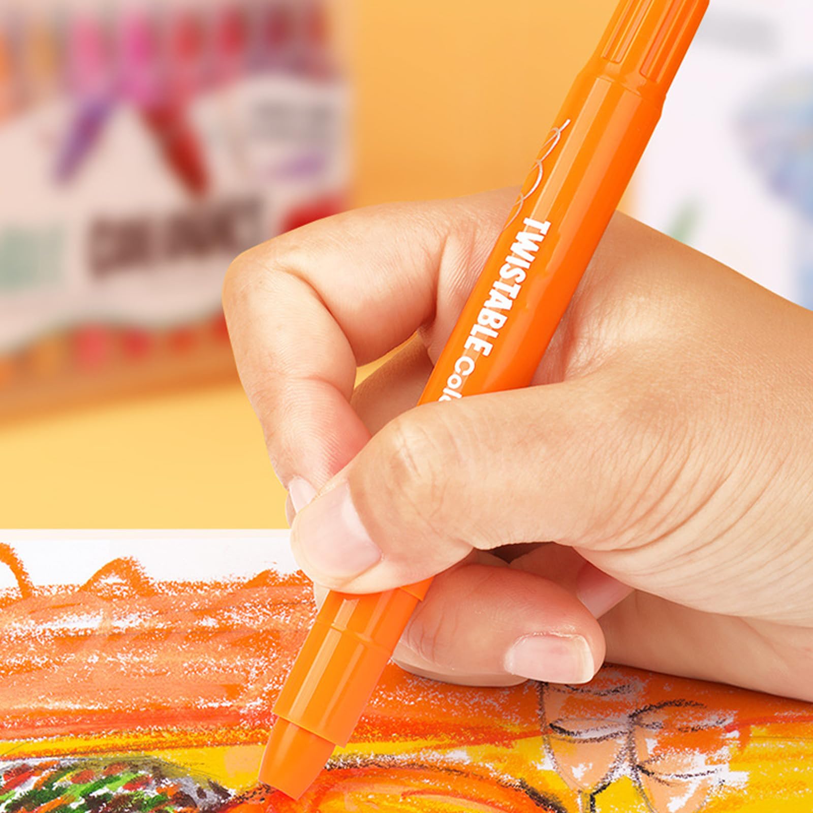 12/24 / 36/48 colori cere pastello per bambini bambini twistable pastello lavabile pittura a olio bastone forniture d ' arte