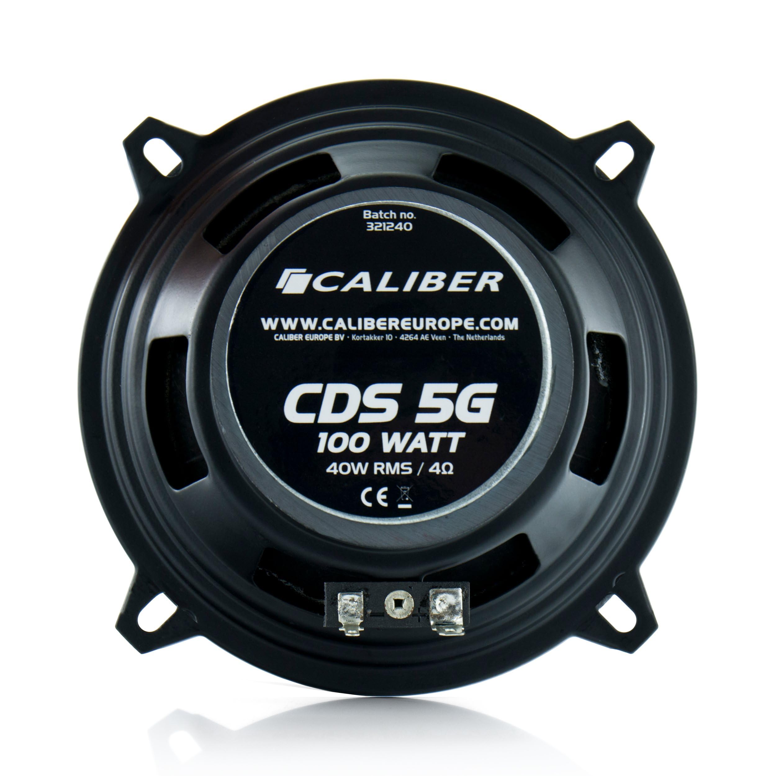 Caliber Głośnik samochodowy - 2 x głośnik samochodowy 100 W - 3-drożny głośnik koncentryczny - materiał montażowy w zestawie - czarny - 13 cm