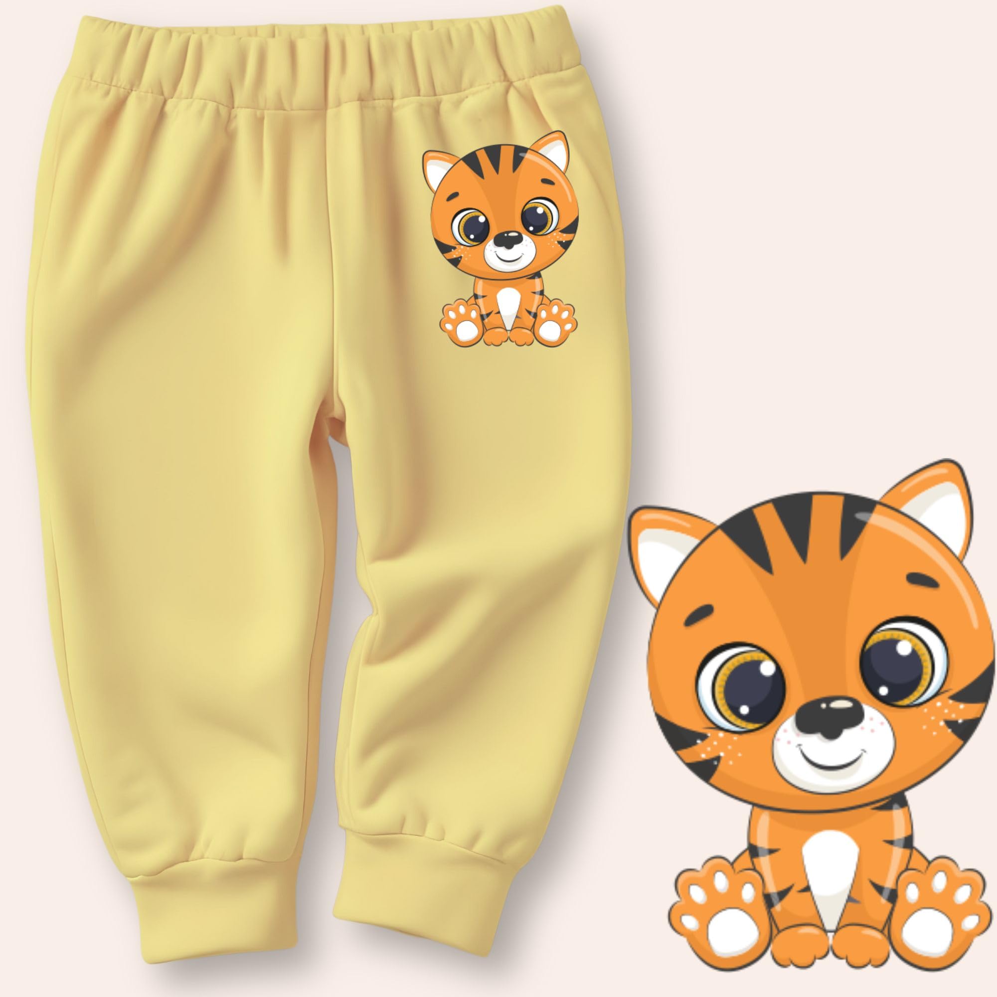minicult Cotton Kids Pajama Pants with Cute Prints(Safari)(Pack of 3)(3-6 Months) - Image 4 thumbnail